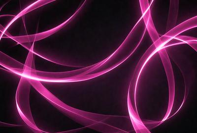 The primary subject of the image is a pink, swirling pattern. The setting is a dark background, which contrasts with the vibrant pink swirls. The visual style is a digital art or illustration, as the swirls are created using a computer or digital tool. The colors and mood of the image are predominantly pink, giving it a warm and lively atmosphere.
