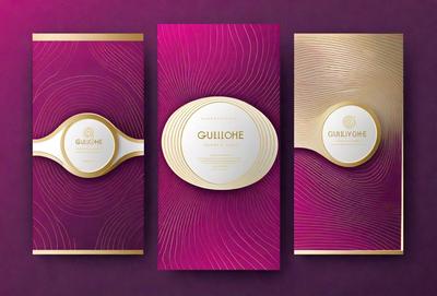 The primary subject of the image is a collection of three gold-colored books, each with a different design. The books are displayed on a purple background, which adds a contrasting and visually appealing element to the scene. The visual style of the image is a combination of digital art and illustration, as the books are depicted in a detailed and artistic manner. The colors and mood of the image are predominantly purple, which gives the scene a sense of elegance and sophistication.