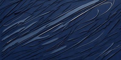 The primary subject of the image is a blue background with a pattern of silver lines. The setting appears to be a dark room, and the visual style is a combination of digital art and illustration. The dominant colors are blue and silver, creating a calm and serene atmosphere.