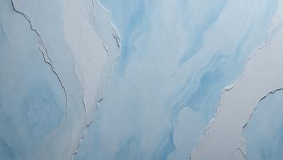 The primary subject of the image is a blue and white wall with a patterned design. The setting is a room with a blue and white color scheme. The visual style is a combination of digital art and illustration, creating a unique and artistic appearance. The dominant colors are blue and white, giving the wall a clean and modern look.