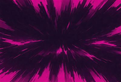 The primary subject of the image is a purple background with a black and white blurry image of a city skyline. The setting is a futuristic cityscape, and the visual style is a combination of photo and digital art. The dominant colors are purple and black, creating a moody and futuristic atmosphere.