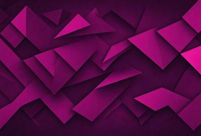 The image is a digital artwork featuring a purple background with a geometric pattern. The primary subject is a close-up of a purple triangle, which is part of the larger pattern. The setting is a purple background, and the visual style is a combination of digital art and geometric patterns. The colors and mood of the image are predominantly purple, creating a calm and visually appealing atmosphere.