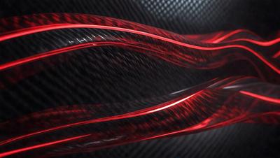 The primary subject of the image is a red, wavy, and curly pattern. The setting is a dark background, which contrasts with the vibrant red color of the pattern. The visual style appears to be a digital art or illustration, as the pattern is intricate and detailed. The colors and mood of the image are predominantly red, creating a bold and striking appearance.
