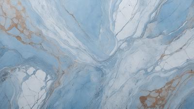 The primary subject of the image is a blue marble tile with a pattern of swirls and waves. The setting is a bathroom, as indicated by the presence of the marble tile. The visual style is a close-up of the tile, showcasing its intricate design. The dominant colors are blue and white, creating a calm and soothing atmosphere.