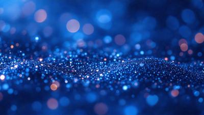 The primary subject of the image is a blue background with a pattern of bright, shining lights. The setting appears to be a dark, starry night, with the lights creating a mesmerizing effect. The visual style of the image is a combination of a photo and digital art, as it captures the beauty of the night sky with the bright lights. The colors and mood of the image are predominantly blue, creating a serene and peaceful atmosphere.