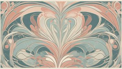 The primary subject of the image is a colorful, abstract design featuring a heart shape. The setting is a blue and pink background, which adds to the overall visual style. The design appears to be a combination of digital art and illustration, creating a unique and vibrant pattern. The colors and mood of the image are predominantly pink and blue, giving it a warm and inviting atmosphere.