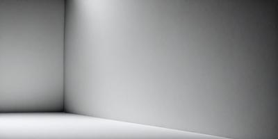 The primary subject of the image is a white wall with a light shining on it. The setting is a room with a white wall, and the visual style is a photo. The colors and mood of the image are predominantly white, creating a clean and minimalist atmosphere.
