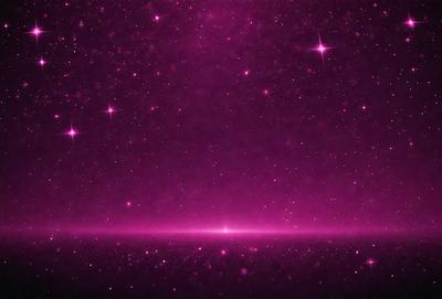 The primary subject of the image is a purple background with a few stars scattered throughout the scene. The setting appears to be a dark, starry sky, and the visual style is a combination of a photo and digital art. The colors and mood of the image are predominantly purple, creating a serene and peaceful atmosphere.