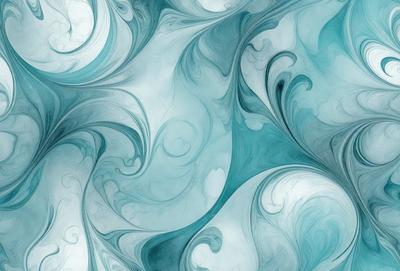 The primary subject of the image is a blue and white swirling pattern, which appears to be a digital art or illustration. The setting is a blue and white ocean, creating a serene and calming atmosphere. The visual style is a combination of digital art and illustration, giving the image a unique and artistic appearance. The dominant colors are blue and white, which contribute to the overall mood of the image, evoking a sense of tranquility and beauty.
