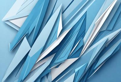The primary subject of the image is a large, blue, three-dimensional structure that resembles a mountain or a series of stacked blue blocks. The setting is a blue background, which complements the blue color of the structure. The visual style is digital art, as the structure appears to be a digital creation. The colors and mood of the image are predominantly blue, giving it a calm and serene atmosphere.