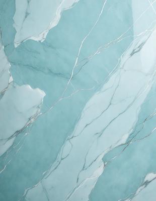 The primary subject of the image is a marble tile wall with a blue and white color scheme. The setting is a bathroom, and the visual style is a photo. The dominant colors are blue and white, creating a clean and elegant atmosphere.