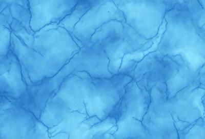 The primary subject of the image is a blue, textured surface with a cloudy pattern. The setting is a blue sky, and the visual style appears to be a digital art or illustration. The dominant colors are blue and white, creating a calm and serene atmosphere.