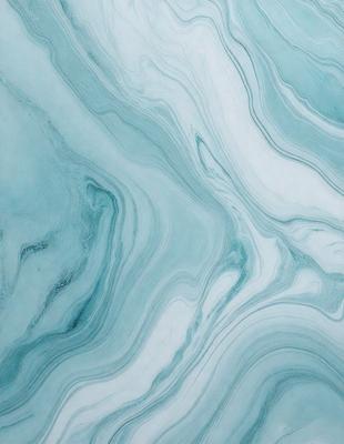 The primary subject of the image is a blue and white marbled tile. The setting is a bathroom, as the tile is placed on a wall. The visual style is a close-up of the tile, showcasing its intricate design. The dominant colors are blue and white, creating a calm and soothing atmosphere.
