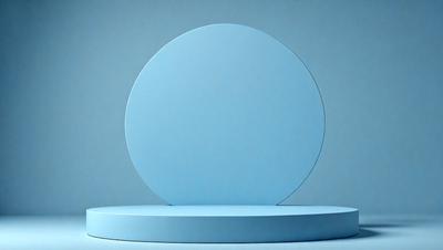 The primary subject of the image is a blue circle, which is the main object, scene, or focus of the image. The setting or background is a blue surface, which could be a table or a wall. The visual style of the image is a photo, as it is a real-life object captured in a photograph. The colors and mood of the image are predominantly blue, creating a calm and serene atmosphere.