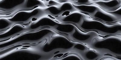 The primary subject of the image is a black and white photograph of a wave pattern. The setting is a black background, which emphasizes the wave pattern. The visual style is a close-up of the wave pattern, showcasing its intricate details. The colors and mood of the image are predominantly black and white, giving it a classic and timeless appearance.