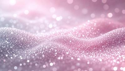 The primary subject of the image is a pink and purple background with a pattern of glittering stars. The setting is a pink and purple fabric, which creates a visually appealing and vibrant atmosphere. The visual style of the image is a combination of digital art and illustration, as the stars are created through a pattern or texture. The colors and mood of the image are predominantly pink and purple, with the glittering stars adding a touch of sparkle and excitement to the overall scene