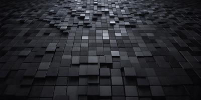 The primary subject of the image is a black and white patterned wall. The setting is a dark room with a black background. The visual style is a close-up of the patterned wall, which creates a sense of depth and intricacy. The colors and mood of the image are predominantly black and white, giving it a classic and timeless appearance.