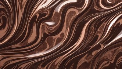 The primary subject of the image is a close-up of a marbled pattern, which appears to be a brown and white swirl. The setting is a surface with a patterned design, possibly a wall or a piece of art. The visual style is a close-up of the pattern, showcasing the intricate details of the swirl. The colors and mood of the image are warm and inviting, with the brown and white colors creating a sense of depth and texture.