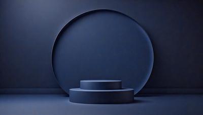 The primary subject of the image is a blue circle, which is the main object, scene, or focus of the image. The setting/background features a blue wall, and the visual style is a photo. The dominant colors and overall atmosphere are blue and dark, creating a moody and dramatic scene.