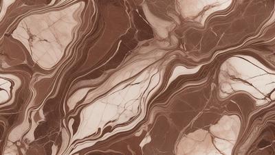 The primary subject of the image is a marble surface with a patterned texture. The setting is a room with a brown marble floor, and the visual style is a close-up of the marble surface. The colors and mood of the image are predominantly brown and earthy, giving it a natural and elegant appearance.