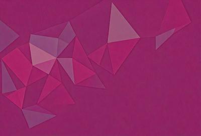 The primary subject of the image is a purple background with a geometric pattern. The setting is a wall, and the visual style is a combination of digital art and illustration. The dominant colors are purple and pink, creating a calm and soothing atmosphere.