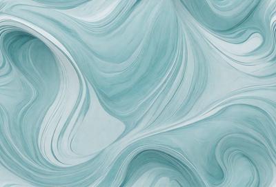 The primary subject of the image is a blue and white patterned surface, which appears to be a painting or a digital artwork. The setting is a blue ocean, creating a serene and calming atmosphere. The visual style is a combination of painting and digital art, giving the image a unique and artistic appearance. The dominant colors are blue and white, with the blue ocean providing a striking contrast to the white and blue patterned surface.
