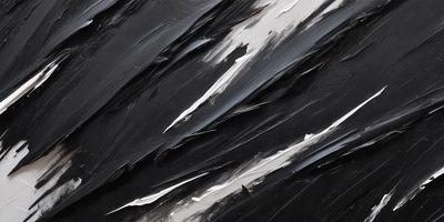 The primary subject of the image is a black and white painting of a mountain. The setting is a mountainous landscape, and the visual style is a painting. The dominant colors are black and white, creating a dramatic and moody atmosphere.