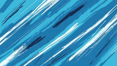 The primary subject of the image is a blue and white painting or drawing of a sky. The setting is a blue background, and the visual style appears to be a combination of digital art and illustration. The colors and mood of the image are predominantly blue and white, creating a serene and calming atmosphere.