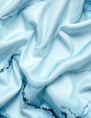 The primary subject of the image is a close-up of a marble-like surface, possibly a marble countertop or a marble wall. The setting is a room with a blue-toned atmosphere. The visual style is a combination of a photo and digital art, creating a unique and intricate design. The colors and mood of the image are predominantly blue, giving it a calm and serene appearance.