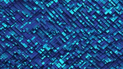 The primary subject of the image is a blue and white patterned surface, which appears to be a wall or a piece of artwork. The setting is a room with a blue and white checkered pattern, which adds to the overall atmosphere. The visual style of the image is a combination of digital art and illustration, creating a unique and eye-catching design. The dominant colors in the image are blue and white, which contribute to a calm and soothing mood.