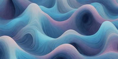 The primary subject of the image is a blue and purple ocean wave. The setting is a blue ocean with a purple hue, creating a visually striking scene. The visual style is a digital art or illustration, showcasing the artist's creativity and skill in capturing the ocean's beauty. The colors and mood of the image are vibrant and serene, evoking a sense of tranquility and wonder.