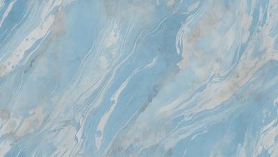 The primary subject of the image is a blue and white marbled wall. The setting is a room with a blue and white marbled wall as the main focus. The visual style is a photo of the marbled wall. The dominant colors are blue and white, creating a calm and serene atmosphere.