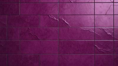 Purple tiles on a wall.
