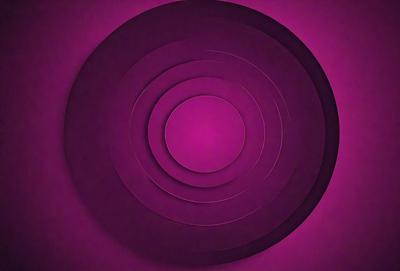 The primary subject of the image is a purple circle with a hole in the center. The circle is the main object, and it is set against a purple background. The visual style of the image is a combination of a photo and digital art, creating a unique and eye-catching design. The dominant colors in the image are purple and pink, giving it a warm and inviting atmosphere.