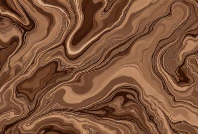 The image features a brown and tan marbled pattern, which gives it a natural and earthy appearance. The primary subject is a close-up of the marbled pattern, showcasing its intricate details and textures. The setting is a wooden surface, possibly a table or a countertop, which provides a contrasting background to the marbled pattern. The visual style is a close-up of the marbled pattern, emphasizing its unique and eye-catching design. The colors and mood of the image are warm and inv