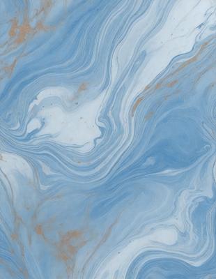 The primary subject of the image is a blue and white marbled surface, which appears to be a piece of art or a decorative item. The setting is a room with a blue and white marbled wall, which adds a sense of elegance and sophistication to the space. The visual style of the image is a close-up of the marbled surface, showcasing its intricate patterns and textures. The colors and mood of the image are predominantly blue and white, creating a calm and serene atmosphere