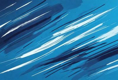 The primary subject of the image is a blue sky with white clouds. The setting is a cloudy day, and the visual style is a digital art or illustration. The dominant colors are blue and white, creating a calm and serene atmosphere.