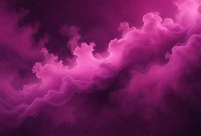 The primary subject of the image is a purple cloud, which is the main object, scene, or focus of the image. The setting or background is a dark purple sky, and the visual style appears to be a digital art or illustration. The dominant colors and overall atmosphere of the image are purple and pink, creating a sense of mystery and intrigue.