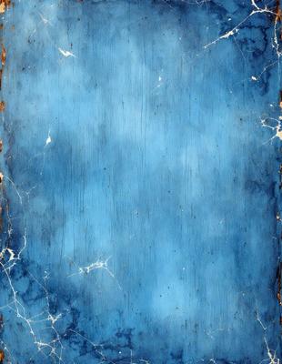 The primary subject of the image is a blue wooden surface, possibly a piece of wood or a wall. The setting is a room with a blue background, which creates a calm and serene atmosphere. The visual style is a combination of a photo and a drawing, giving the image a unique and artistic appearance. The dominant colors are blue and white, which contribute to the overall mood of the image.