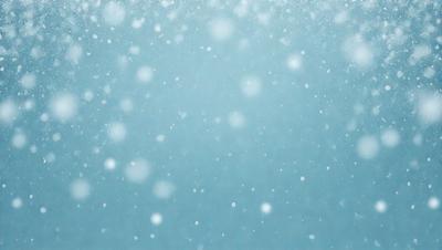 The primary subject of the image is a blue sky filled with snowflakes. The setting is a winter scene, with the sky being the main focus. The visual style is a photo, capturing the beauty of the snowflakes in the sky. The colors and mood of the image are predominantly blue and cold, creating a serene and tranquil atmosphere.