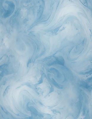The primary subject of the image is a blue and white swirling pattern, which appears to be a digital art or illustration. The setting is a blue background, and the visual style is a combination of digital art and illustration. The dominant colors are blue and white, creating a calm and soothing atmosphere.