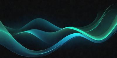 The primary subject of the image is a blue wave, which is the main focus of the scene. The wave is depicted in a digital art style, giving it a modern and visually appealing appearance. The setting is a dark background, which contrasts with the bright blue wave, creating a striking visual effect. The overall atmosphere of the image is dynamic and energetic, as the blue wave appears to be moving and flowing.