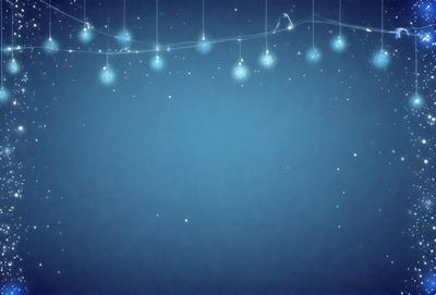 The primary subject of the image is a blue sky with a few stars visible. The setting is a night sky, and the visual style is a digital art or illustration. The colors are predominantly blue, and the overall atmosphere is serene and peaceful.