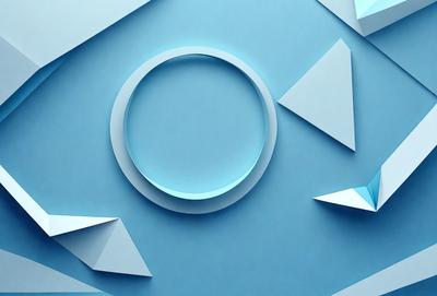 The primary subject of the image is a blue circle, which is the main object, scene, or focus of the image. The setting or background is a blue surface, which adds to the overall atmosphere. The visual style of the image is digital art, as it is a computer-generated or digitally created piece. The dominant colors in the image are blue, which creates a calm and serene mood.