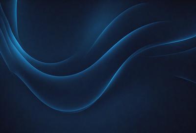 The primary subject of the image is a blue wave, which is the main object, scene, or focus of the image. The setting or background is a dark blue surface, which creates a contrasting and dramatic atmosphere. The visual style of the image is a digital art or illustration, as it is a computer-generated or digitally created piece. The dominant colors in the image are blue and black, which contribute to the overall mood of the image.