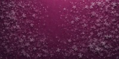 The primary subject of the image is a purple background with a pattern of snowflakes. The setting is a close-up of the purple background, which creates a visually striking and artistic effect. The visual style is a combination of a photo and digital art, as the purple background is a digital creation, while the snowflakes are a natural pattern. The colors and mood of the image are predominantly purple, which gives it a calm and serene atmosphere.
