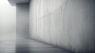 The primary subject of the image is a white wall with a white floor. The setting is a room with a white wall and floor, and the visual style is a photo. The colors and mood of the image are predominantly white, giving it a clean and minimalist appearance.