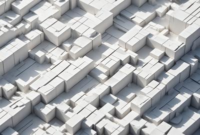 The primary subject of the image is a large, intricate, and detailed white brick wall. The setting is a white brick wall, which serves as the background. The visual style is a photo, showcasing the brick wall's texture and intricate design. The colors and mood of the image are predominantly white, giving it a clean and minimalist appearance.
