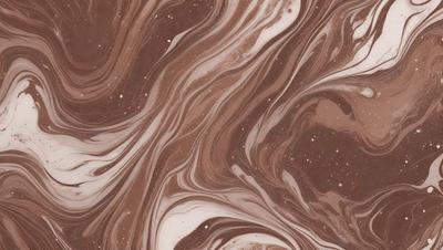 The primary subject of the image is a close-up of a brown and white swirling pattern, which appears to be a marbled surface. The setting is a dark background, which contrasts with the swirling pattern. The visual style is a close-up of the swirling pattern, which gives a sense of depth and texture to the image. The colors and mood of the image are predominantly dark and moody, with the swirling pattern providing a sense of movement and dynamism.