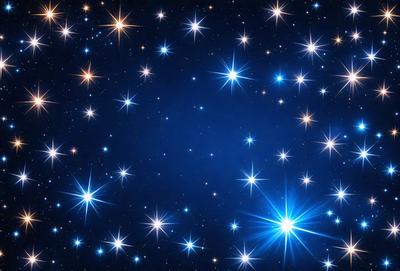 The primary subject of the image is a beautiful and vibrant night sky filled with stars. The setting is a dark, star-filled background, creating a sense of depth and space. The visual style is a combination of a photo and digital art, as the image captures the beauty of the night sky while also showcasing the intricate patterns of the stars. The colors and mood of the image are predominantly blue, with the stars creating a sense of wonder and tranquility.